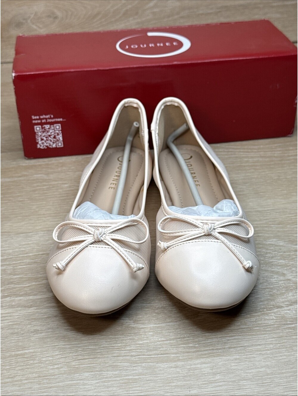 Journee Collection Womens Kaiah Ballet Dress Flats W Bow Cushioned Slip On Sz 9 - Picture 6 of 11